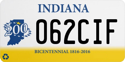 IN license plate 062CIF