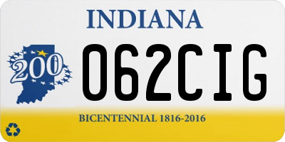 IN license plate 062CIG