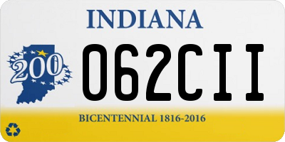 IN license plate 062CII