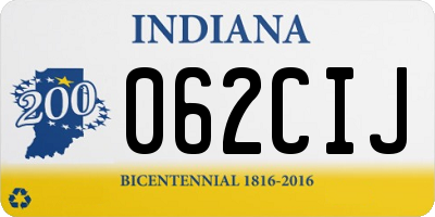 IN license plate 062CIJ