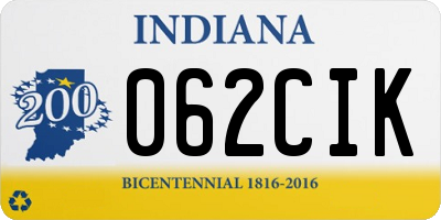 IN license plate 062CIK