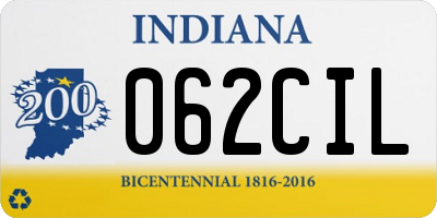IN license plate 062CIL