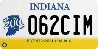 IN license plate 062CIM
