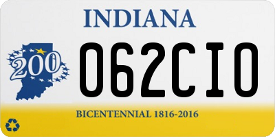 IN license plate 062CIO