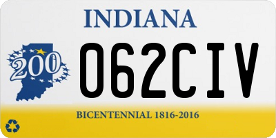 IN license plate 062CIV