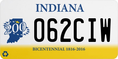 IN license plate 062CIW