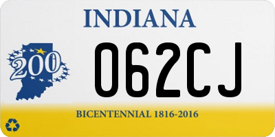 IN license plate 062CJ
