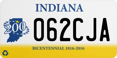 IN license plate 062CJA
