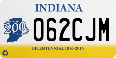 IN license plate 062CJM