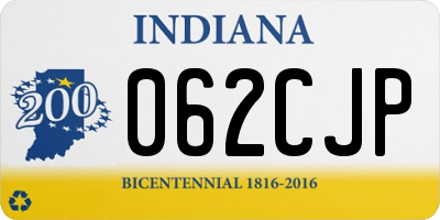 IN license plate 062CJP