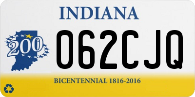 IN license plate 062CJQ