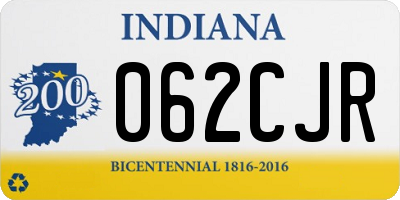IN license plate 062CJR