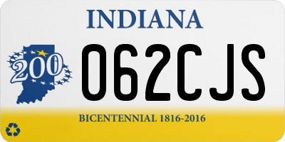 IN license plate 062CJS