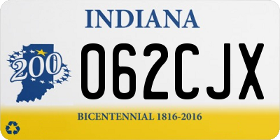 IN license plate 062CJX