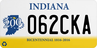 IN license plate 062CKA