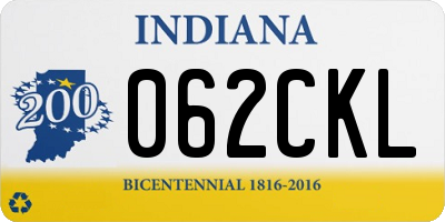 IN license plate 062CKL