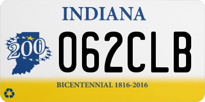 IN license plate 062CLB