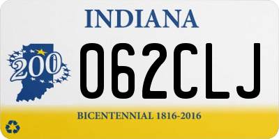 IN license plate 062CLJ