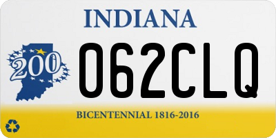 IN license plate 062CLQ