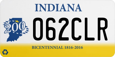 IN license plate 062CLR