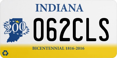 IN license plate 062CLS
