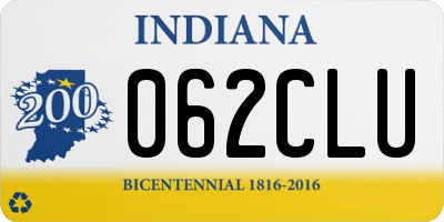 IN license plate 062CLU
