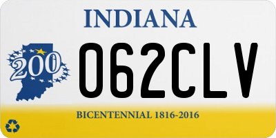 IN license plate 062CLV