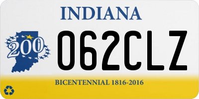 IN license plate 062CLZ