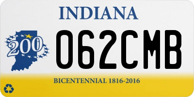 IN license plate 062CMB