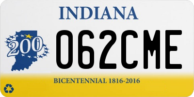 IN license plate 062CME