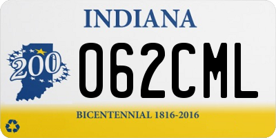 IN license plate 062CML