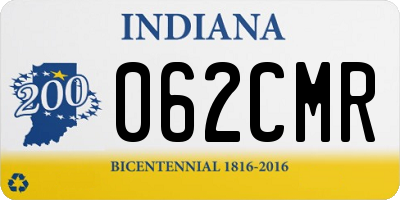 IN license plate 062CMR