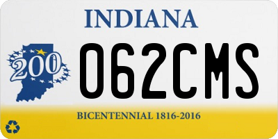 IN license plate 062CMS