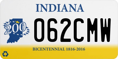IN license plate 062CMW