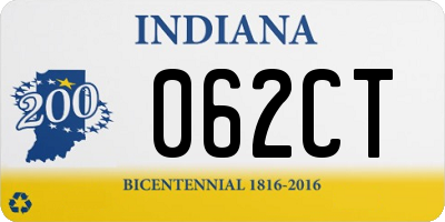 IN license plate 062CT