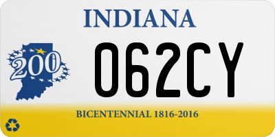 IN license plate 062CY