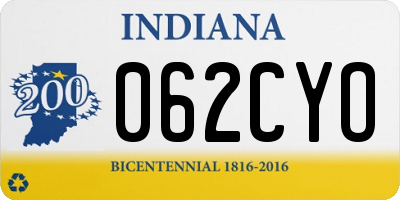 IN license plate 062CYO