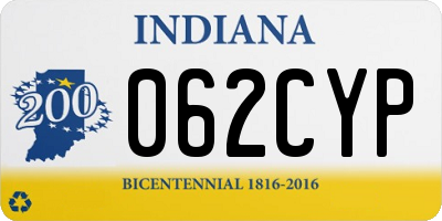 IN license plate 062CYP