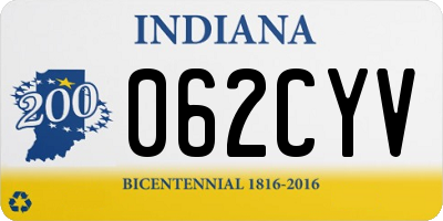 IN license plate 062CYV