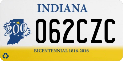 IN license plate 062CZC