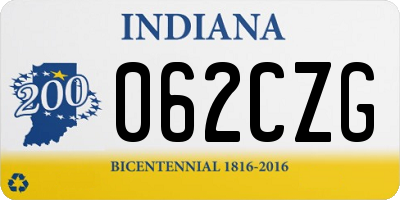 IN license plate 062CZG