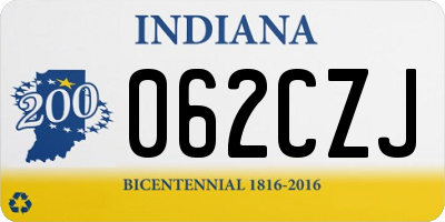 IN license plate 062CZJ