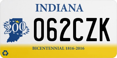 IN license plate 062CZK