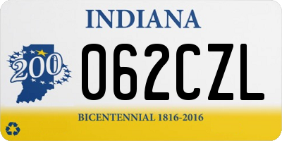 IN license plate 062CZL