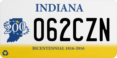 IN license plate 062CZN