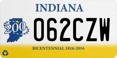 IN license plate 062CZW