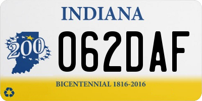 IN license plate 062DAF