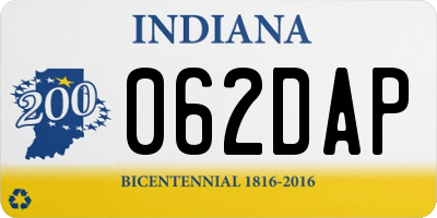 IN license plate 062DAP