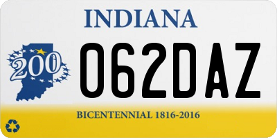 IN license plate 062DAZ