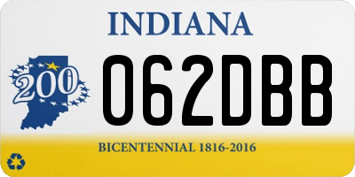 IN license plate 062DBB